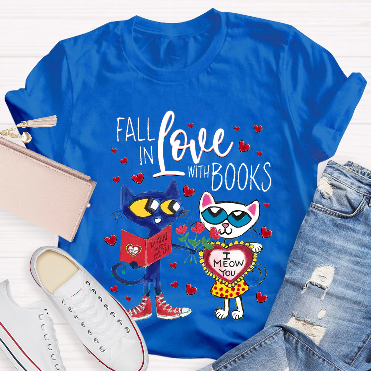 Fall In Love With Book Teacher T-Shirt