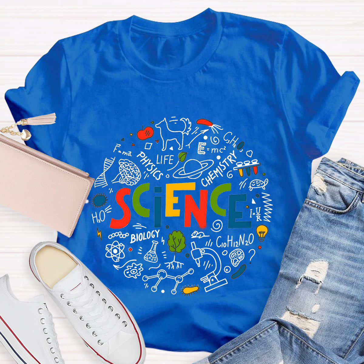 Science Chemistry Education Circle Teacher T-Shirt