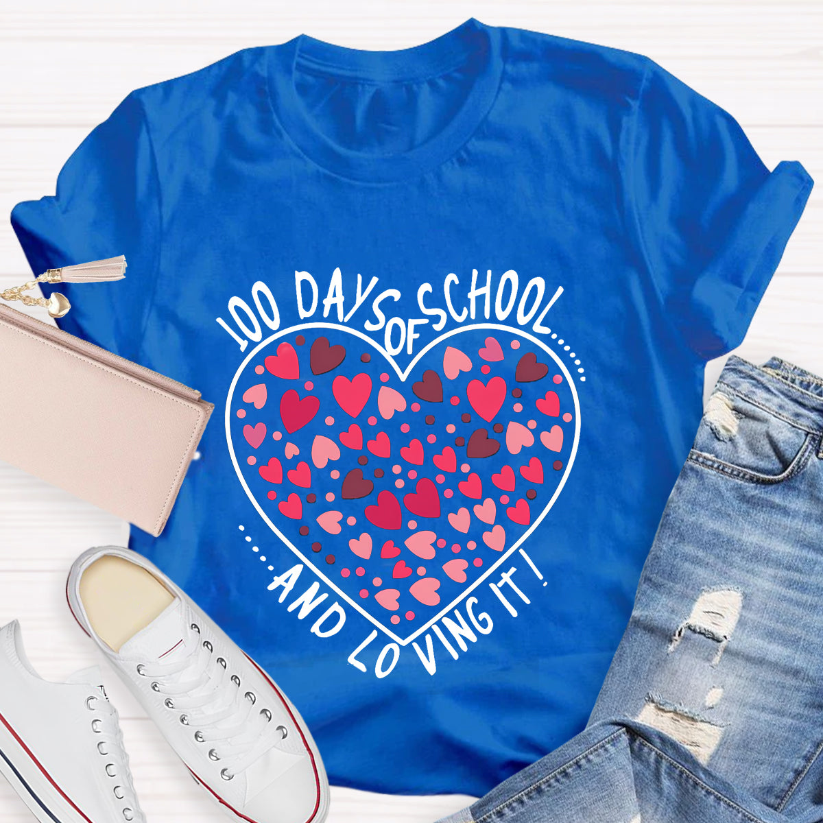 100 Days Of School And Loving It Teacher T-Shirt