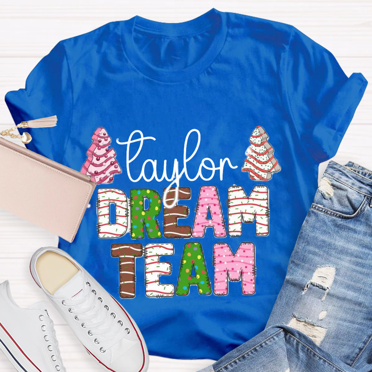 Personalized Name Christmas Dream Team T-Shirt