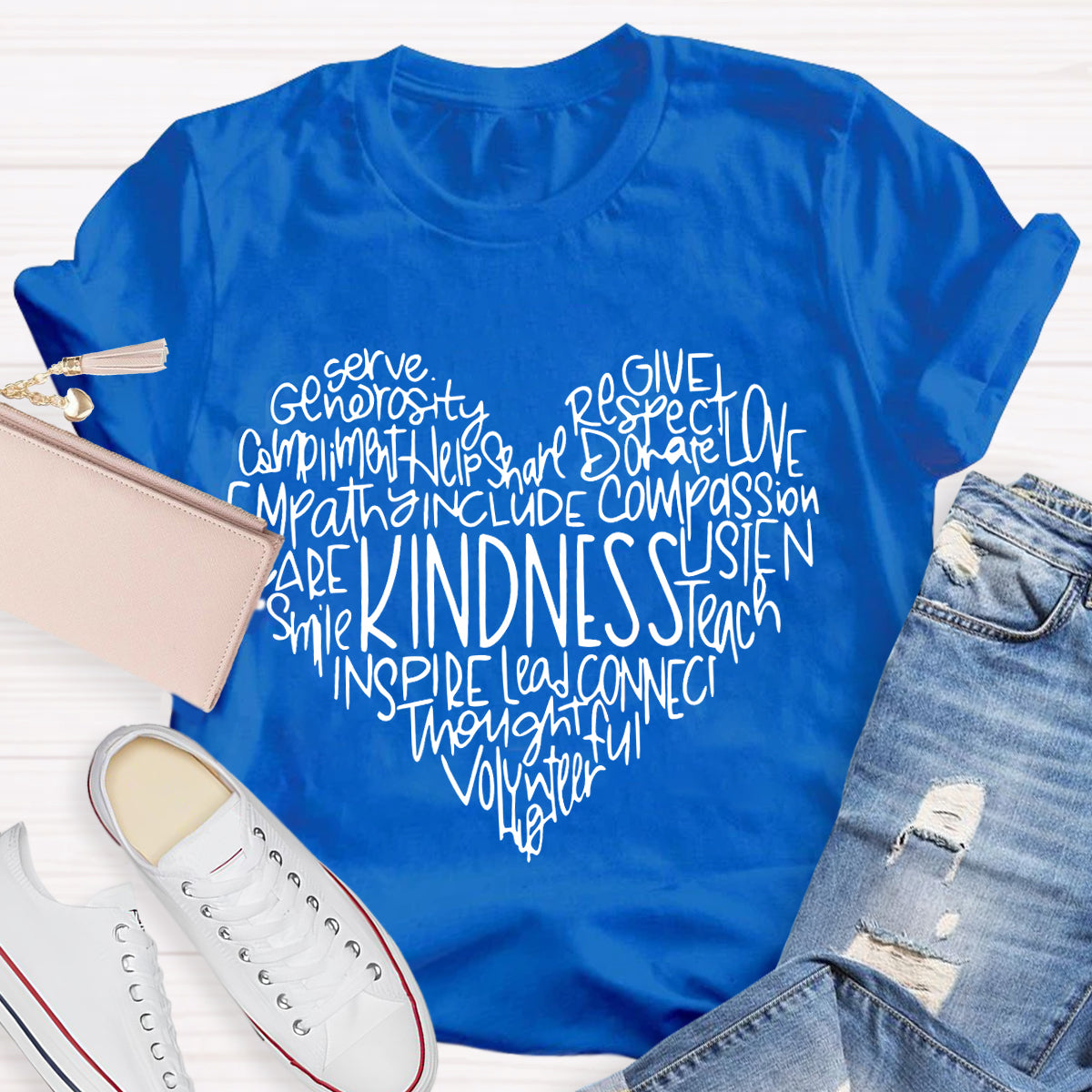 Kindness Teach Smile Teacher T-Shirt