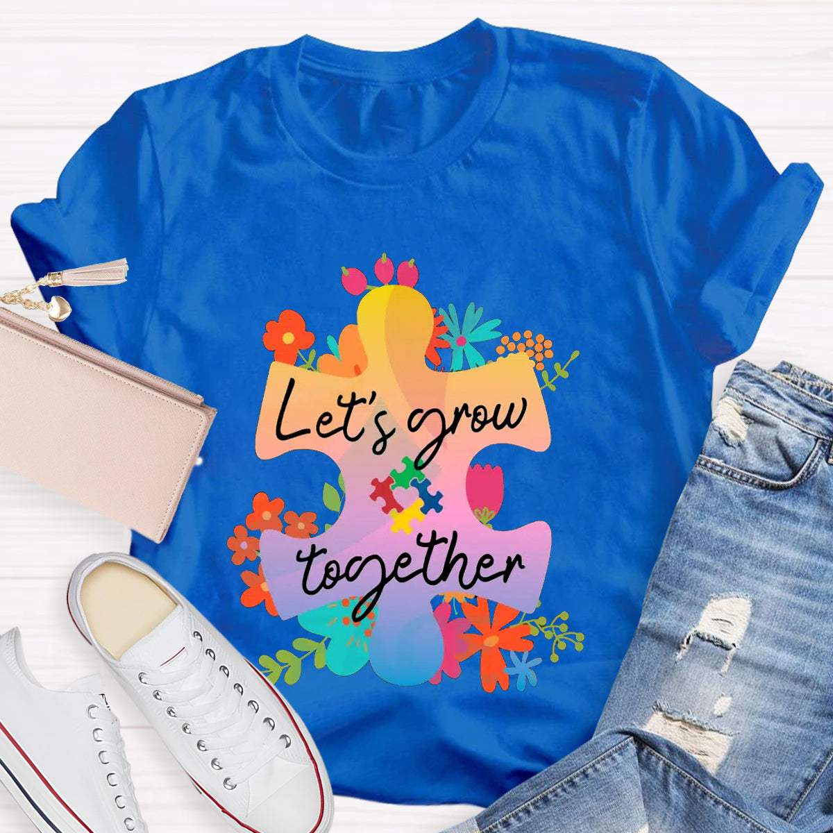 Let's Grow Together Teacher T-Shirt