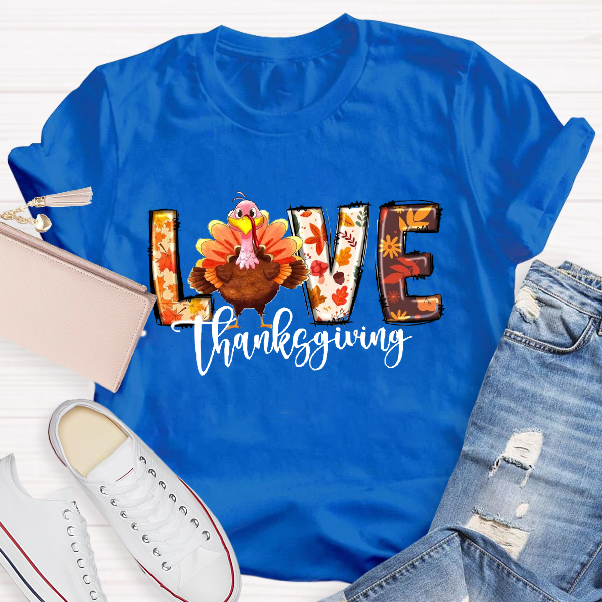 Fall Thanksgiving Turkey T-Shirt