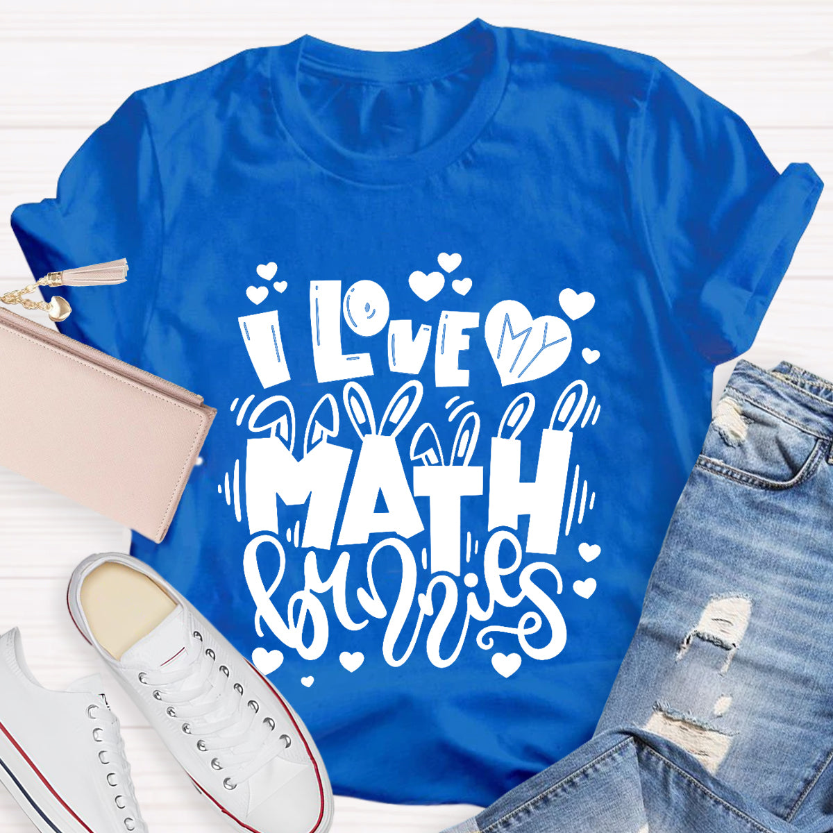 I Love My Math Bunnies Funny Math Teacher T-Shirt