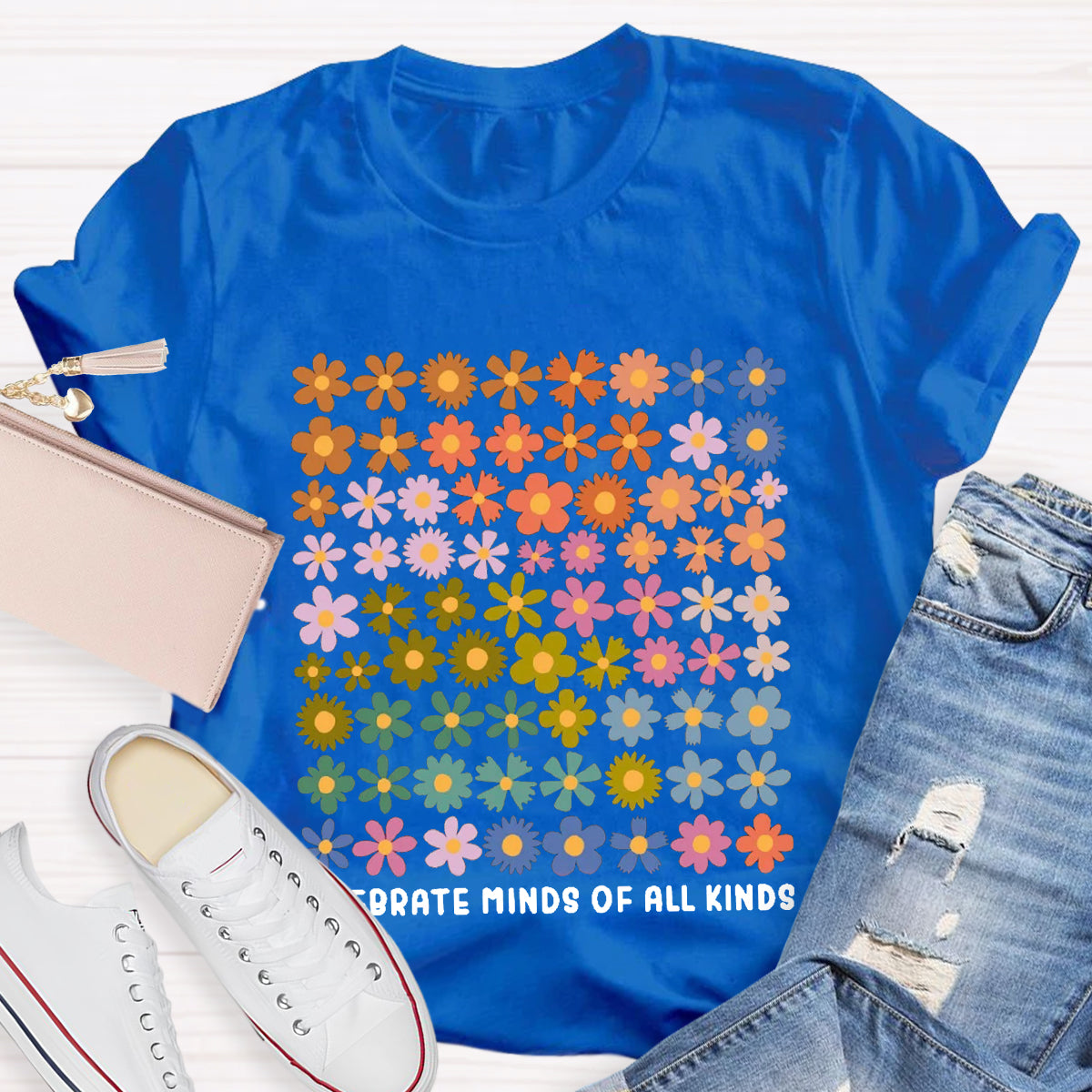 Celebrate Minds of All Kinds Floral T-Shirt