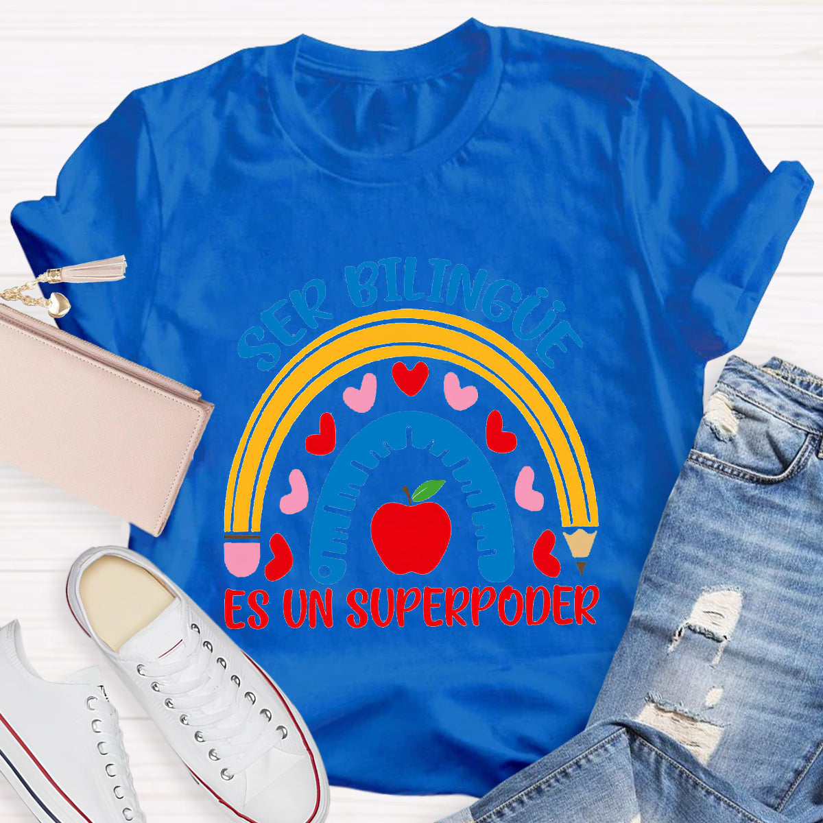 Ser Bilingue Es Un Super Poder Spanish Teacher T-Shirt