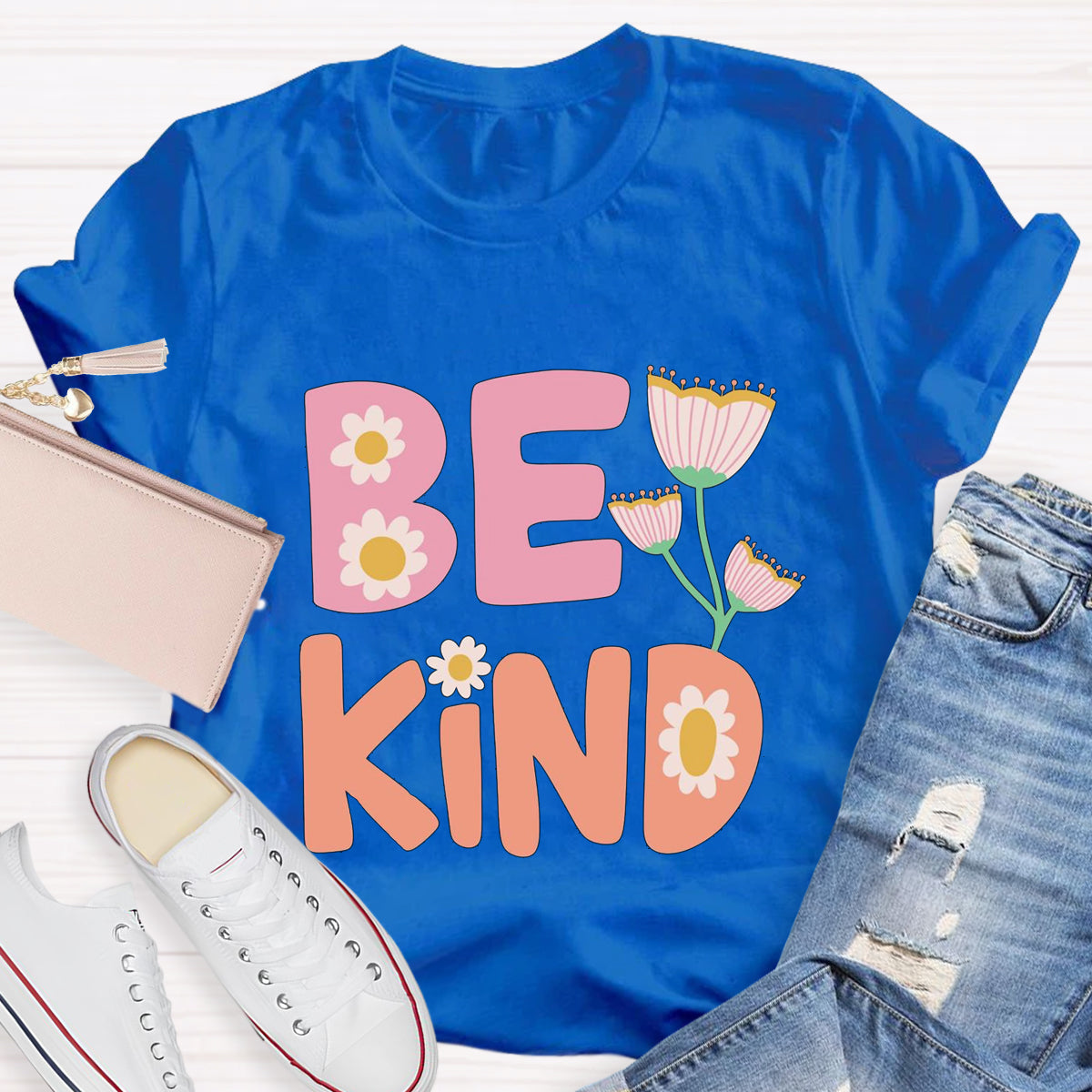 Be Kind Flower Teacher T-Shirt