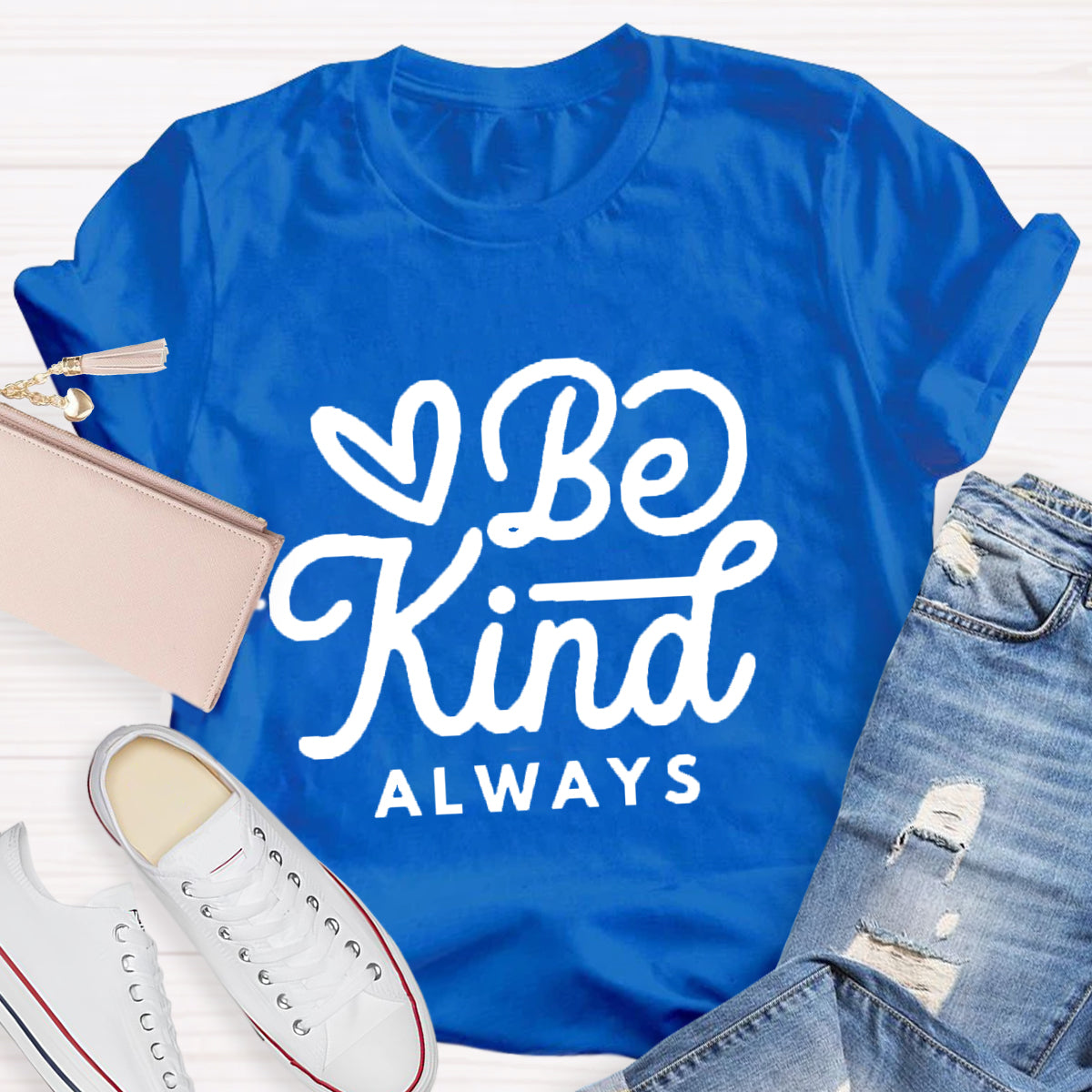 Be Kind Always Heart Printed T-Shirt