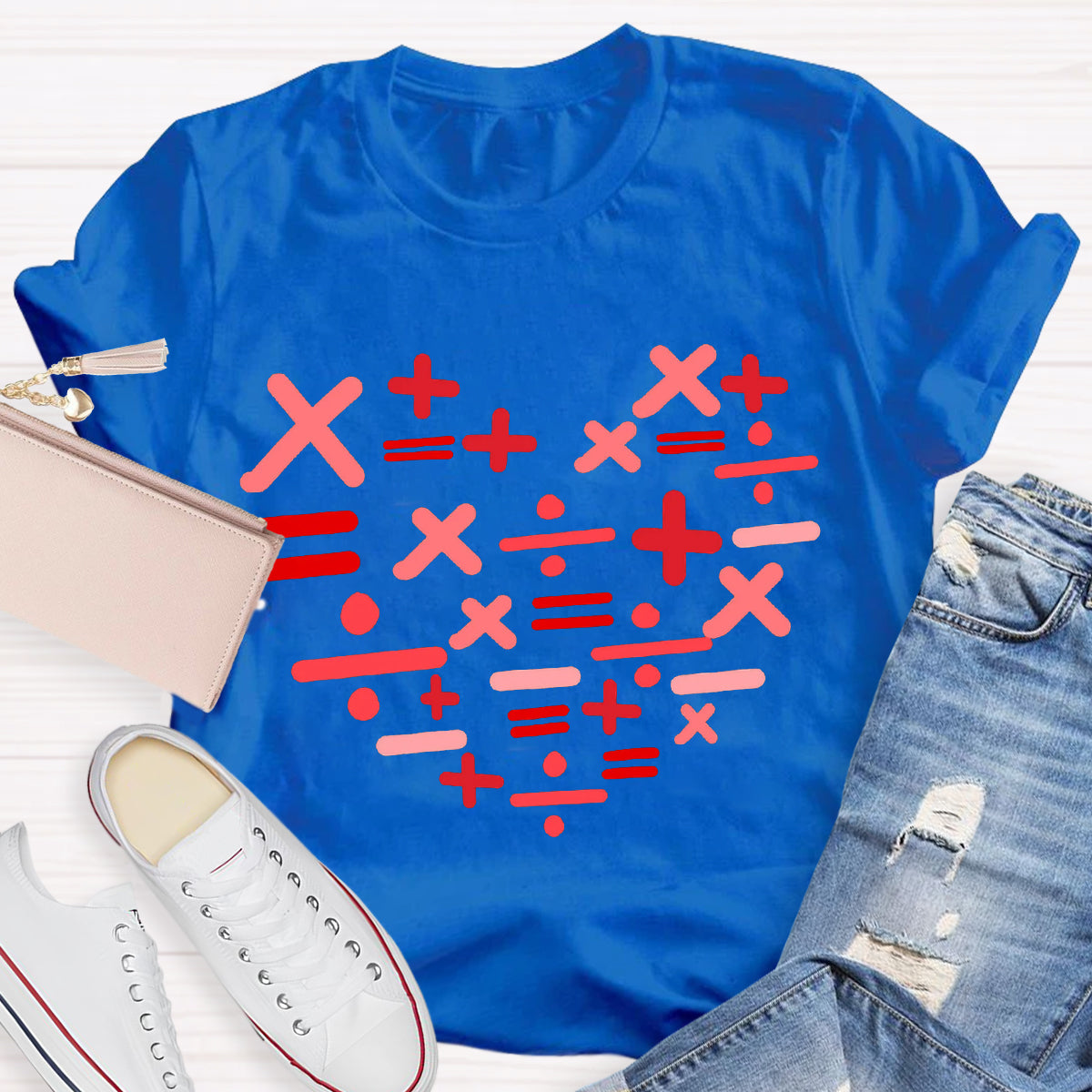 Add Subtract Multiply And Divide Heart Teacher T-Shirt