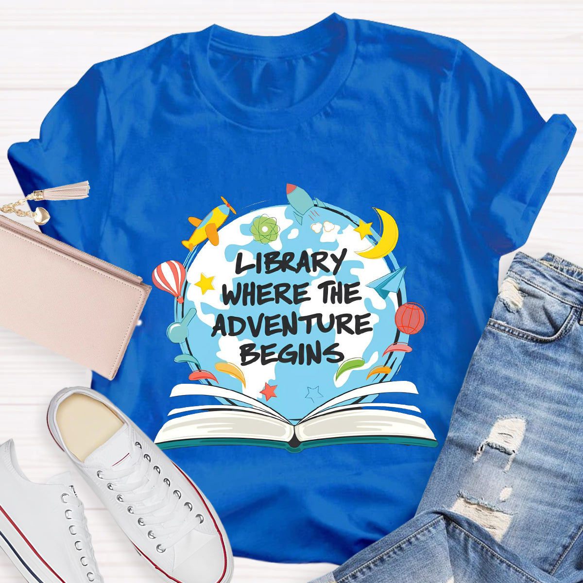 Library Where The Adventure Begins T-Shirt