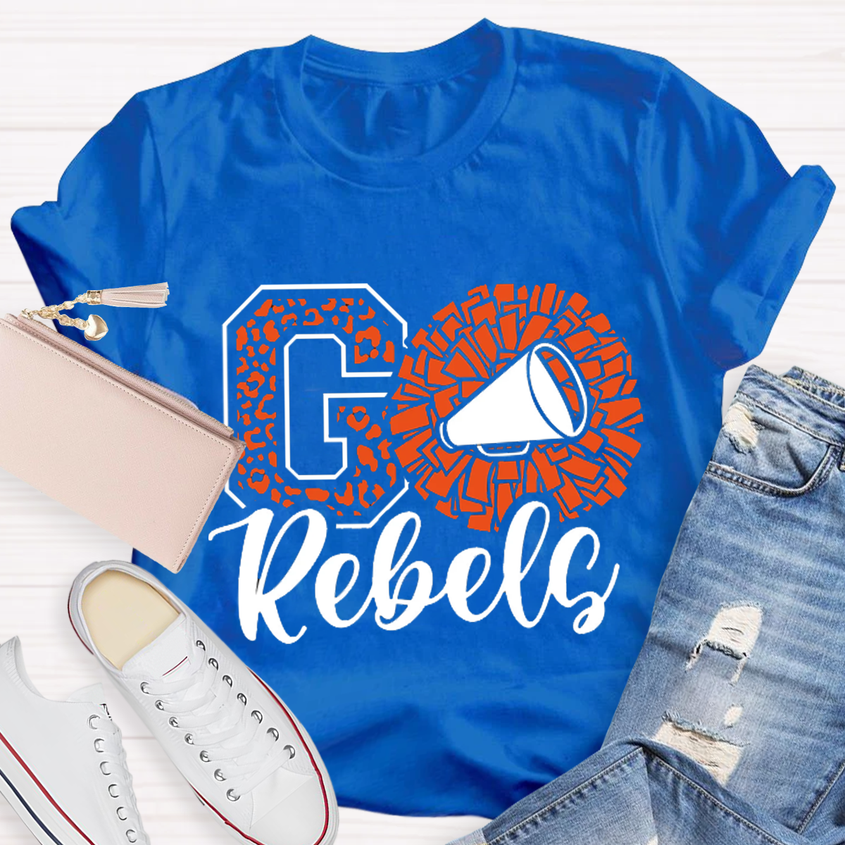 Leopards Rebels Cheer Little Mascot School TeamTeacher T-Shirt