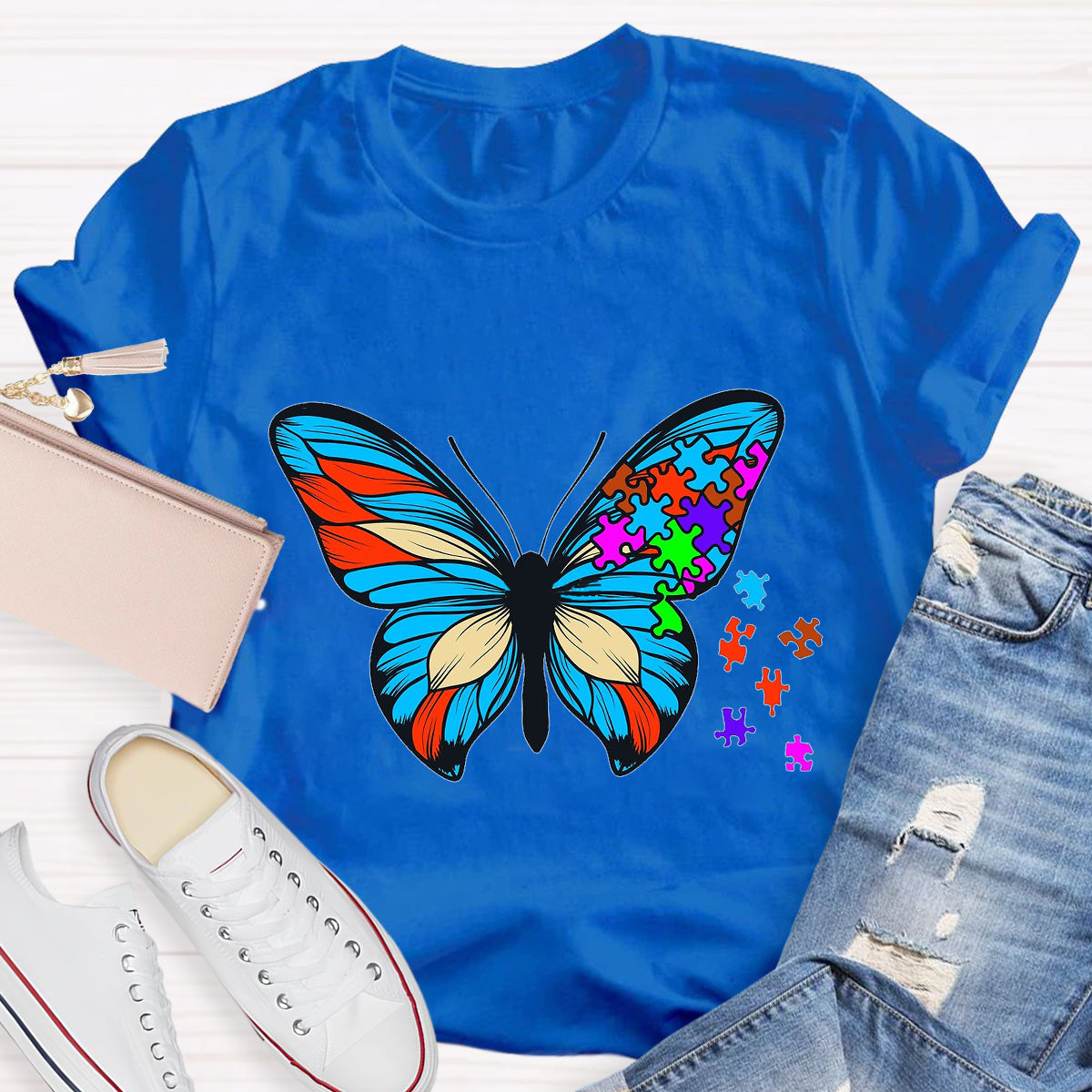 Butterfly Autism Awareness Day Promoting Love And Acceptance T-Shirt