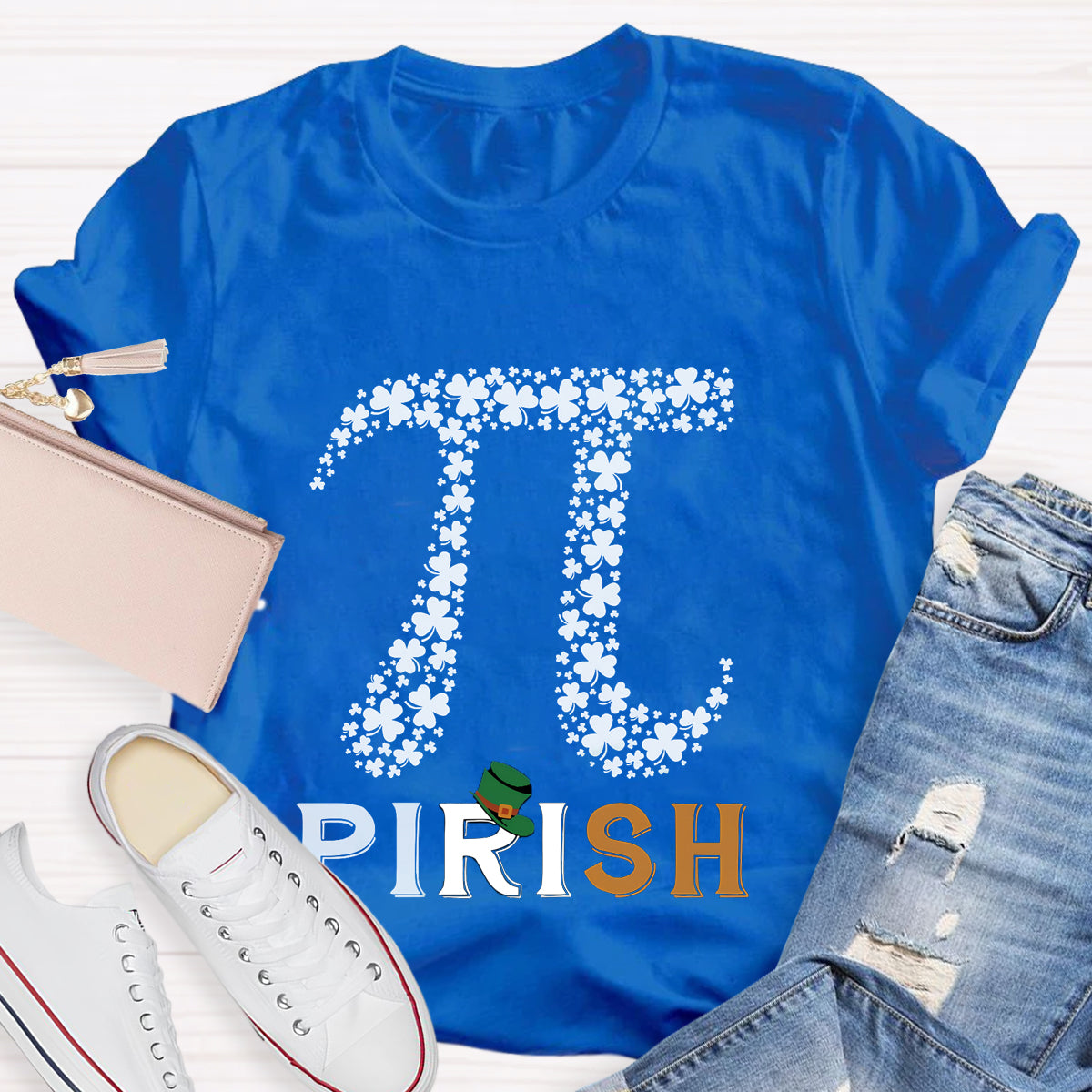 Pirish Pi Irish Shamrock Math St Patrick's Day T-Shirt