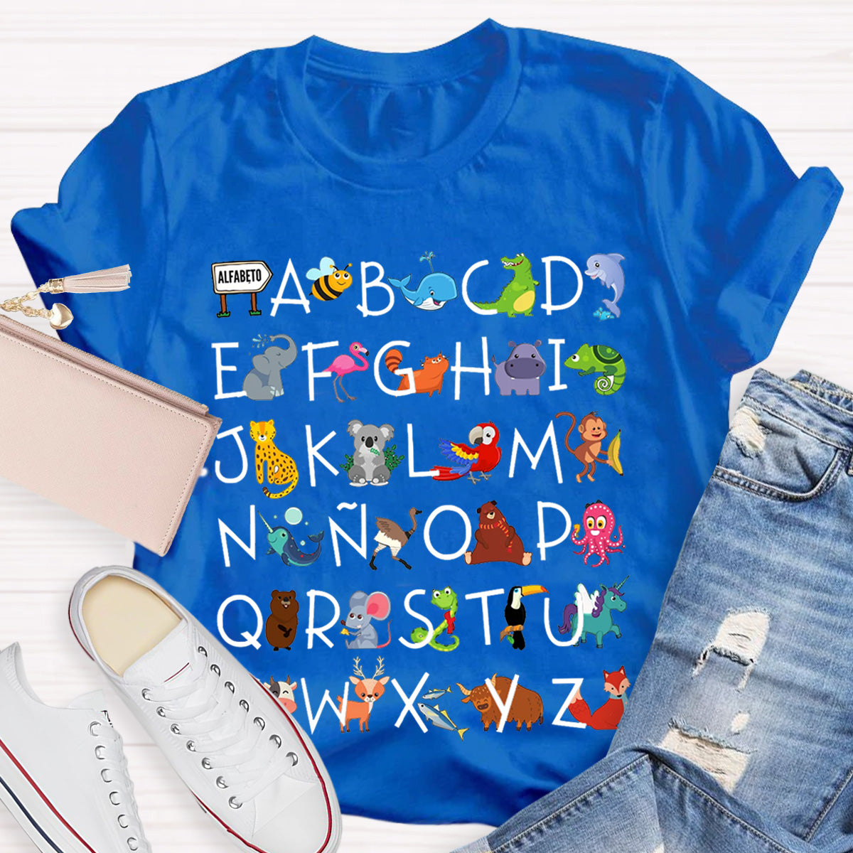 Spanish Alpphabet For Language Teacher Maestra And Spanish Class Teacher T-Shirt