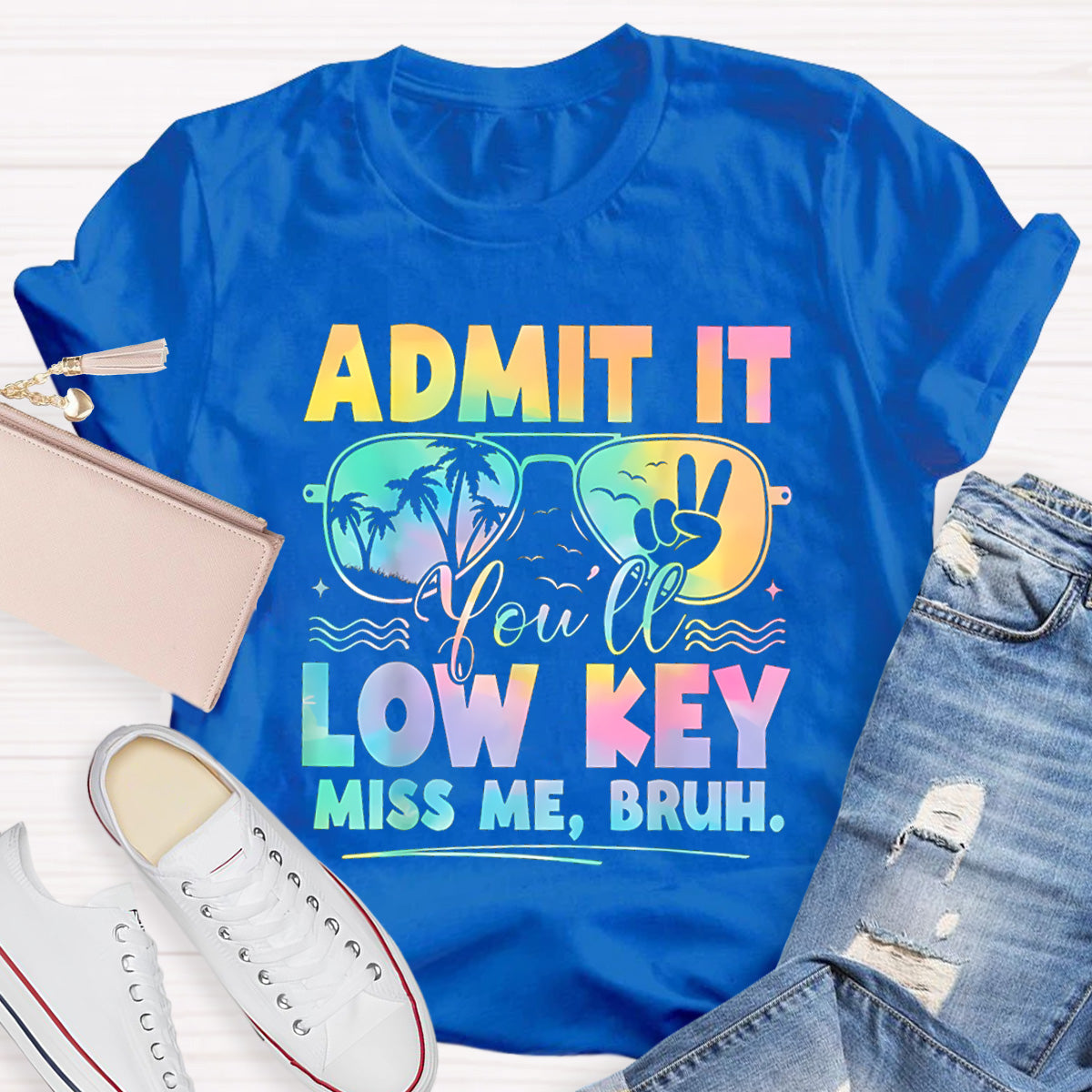 Low Key Miss Me Bruh Teacher T-Shirt