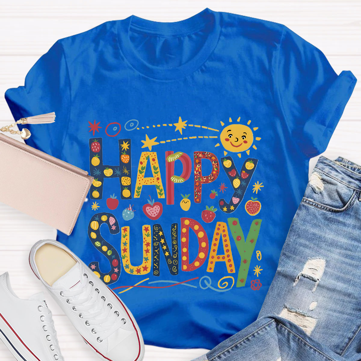 Happy Sunday Floral T-Shirt