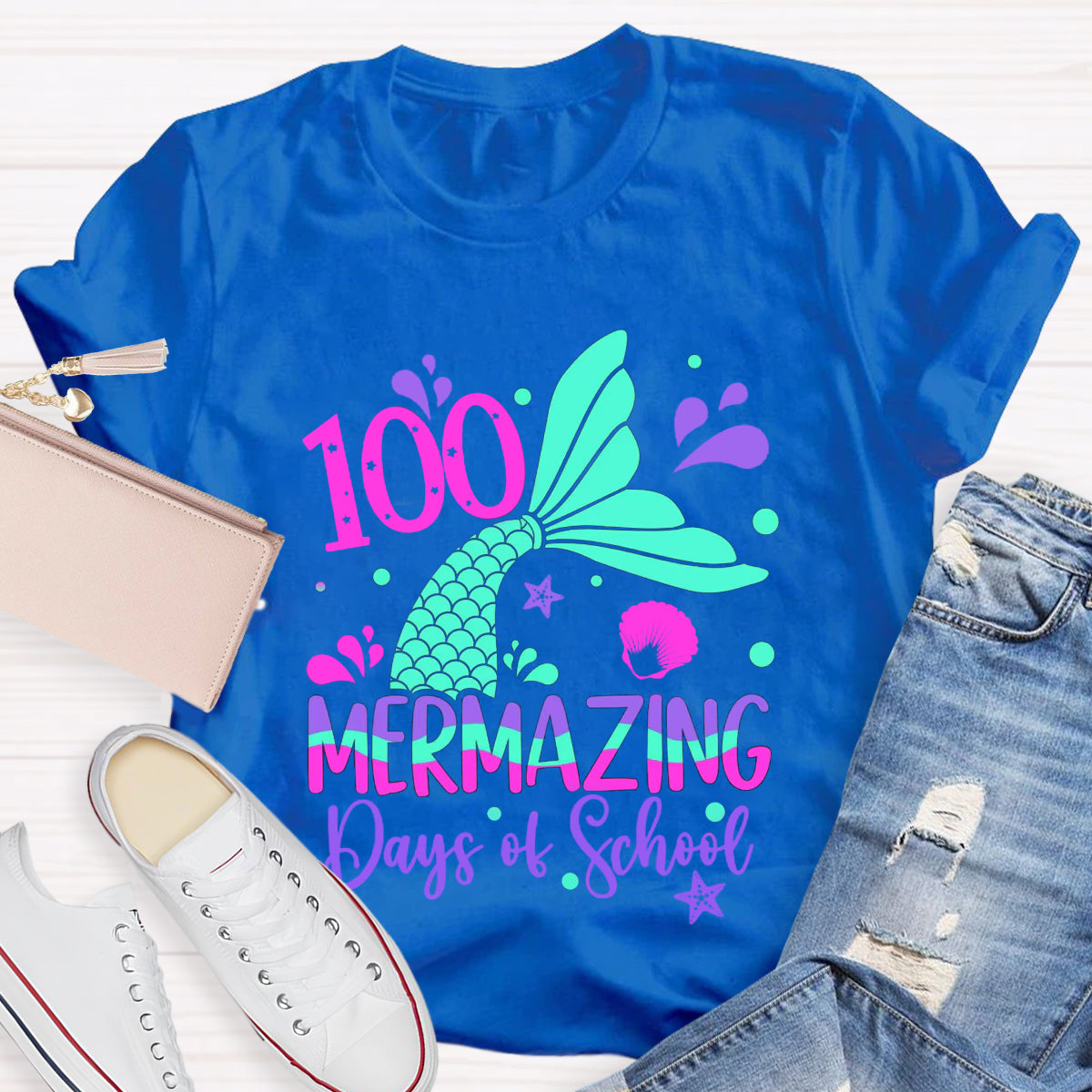 100 Mermazing Days Of School T-Shirt