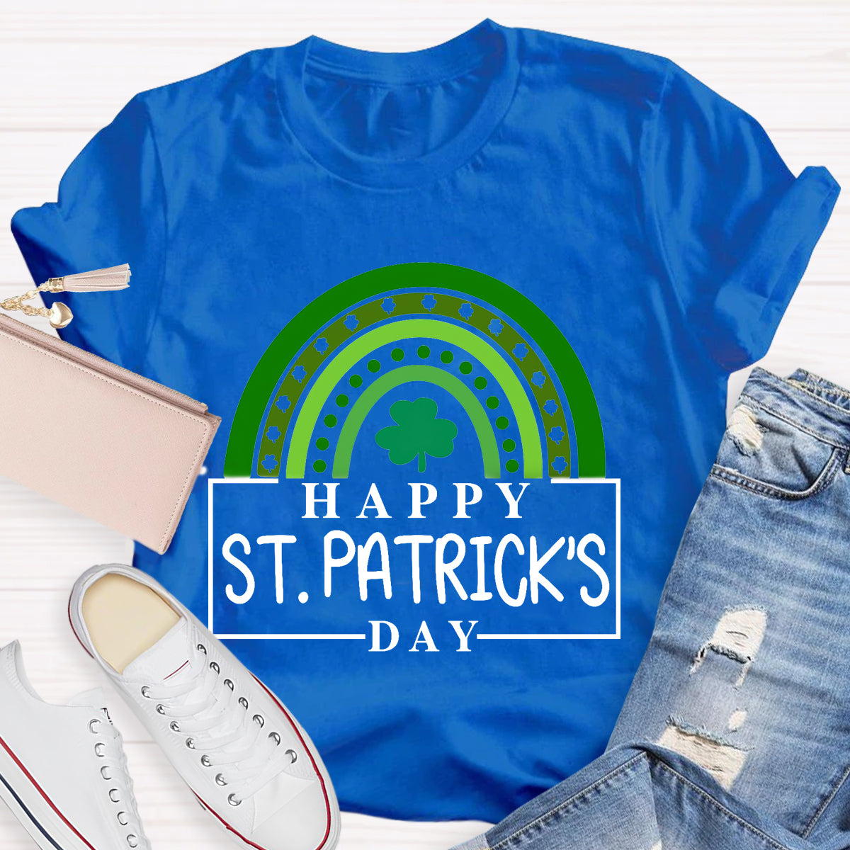 Happy St. Patrick's Day Green Rainbow T-Shirt