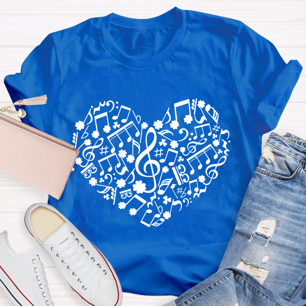 Love Music Notes Shamrock T-Shirt