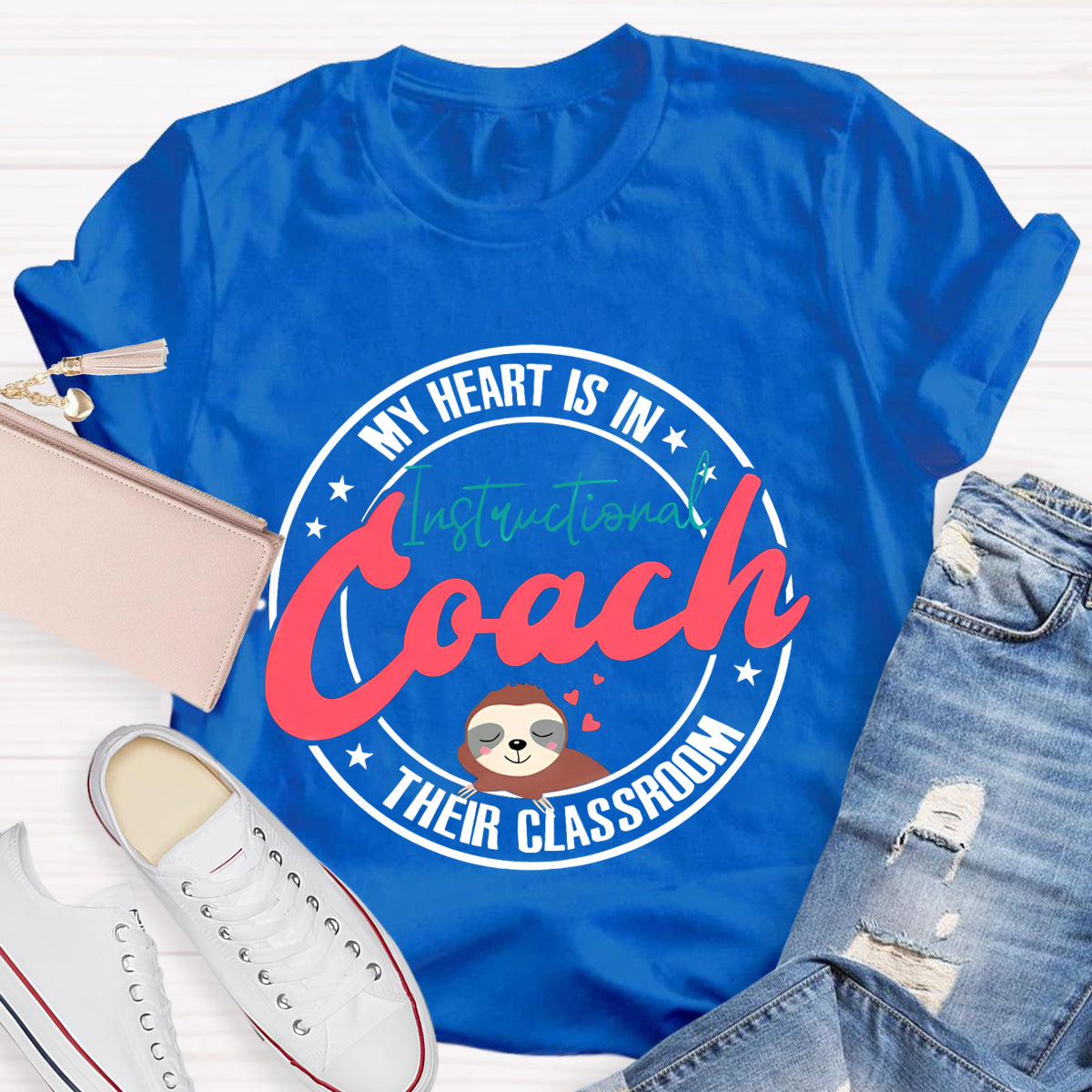 My Heart Is In Their Classroom Instructional Coach Teacher T-Shirt