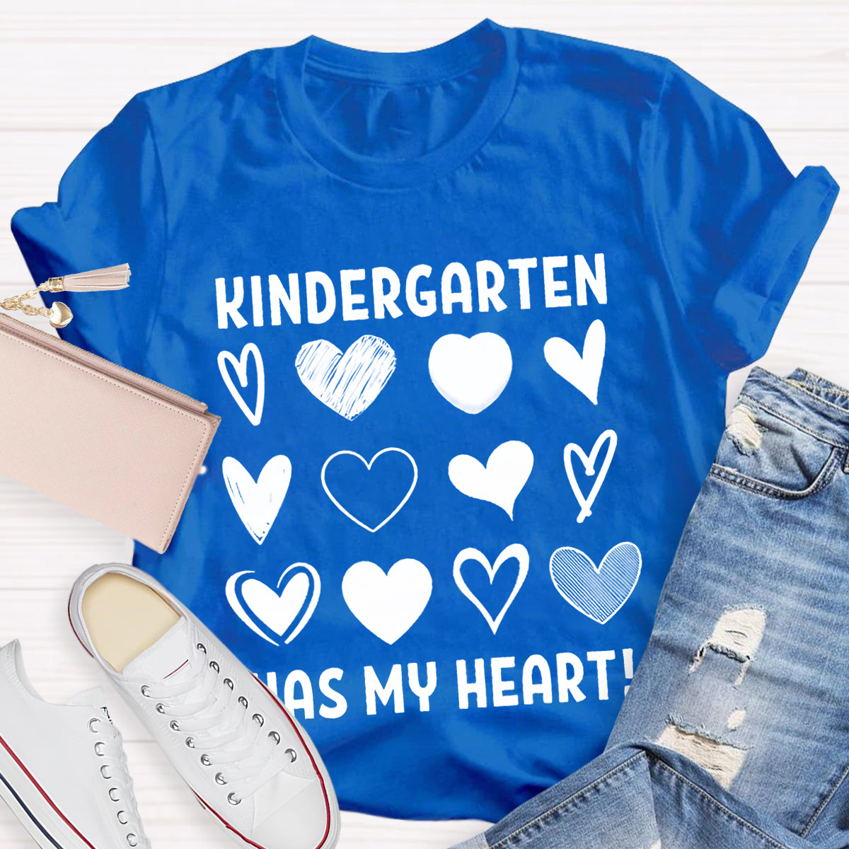 Personalized Grade Has My Heart Teacher T-Shirt