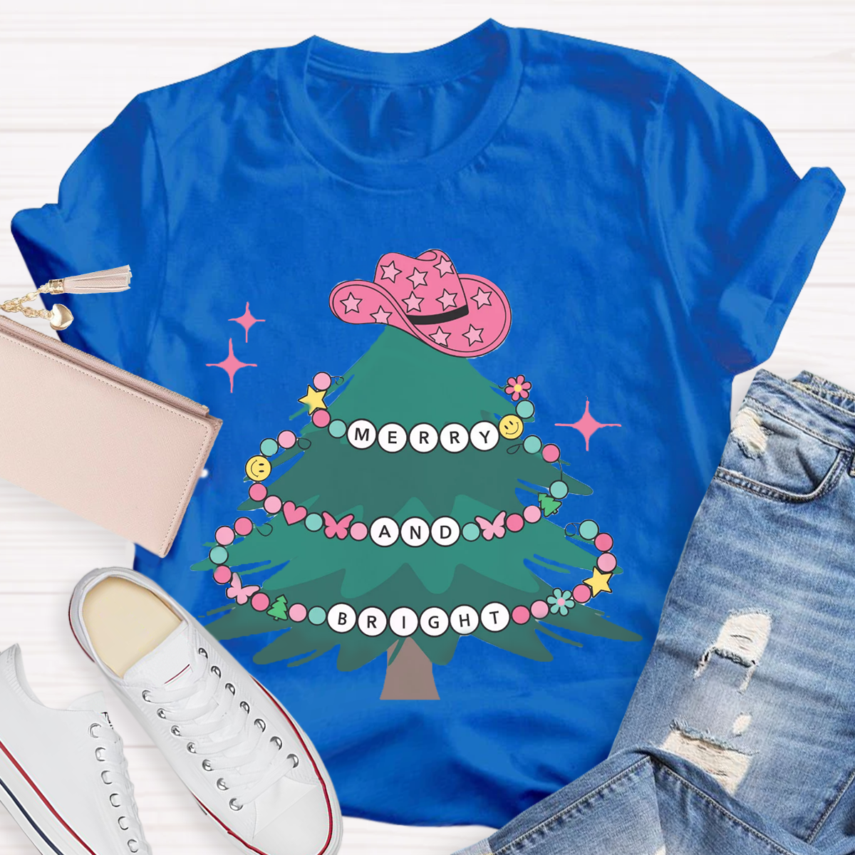 Merry And Bright Teacher T-Shirt