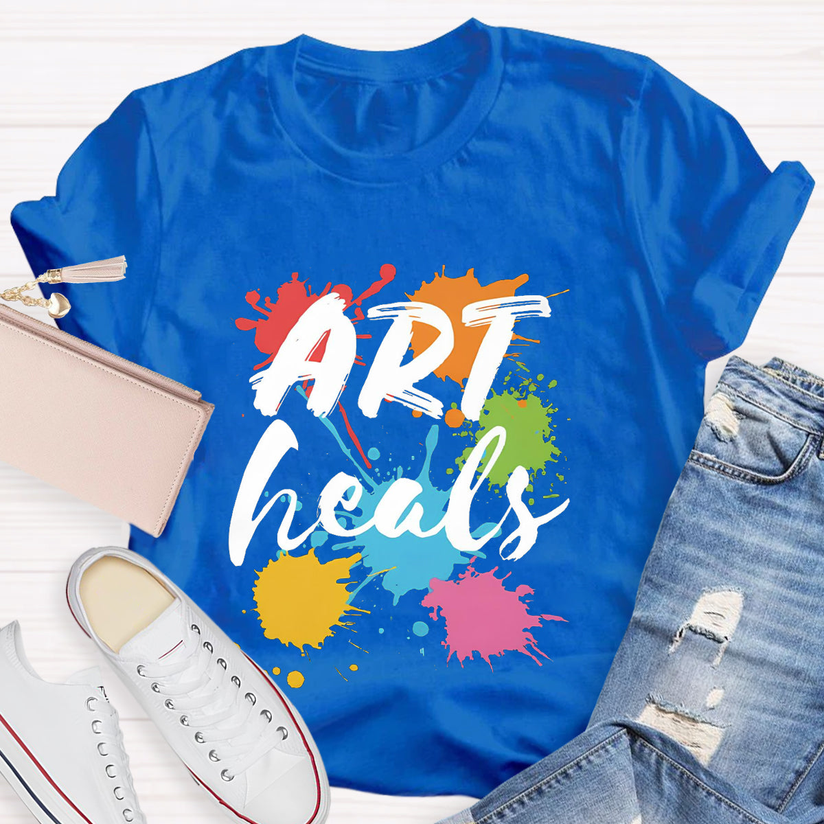Art Heals Teacher T-Shirt