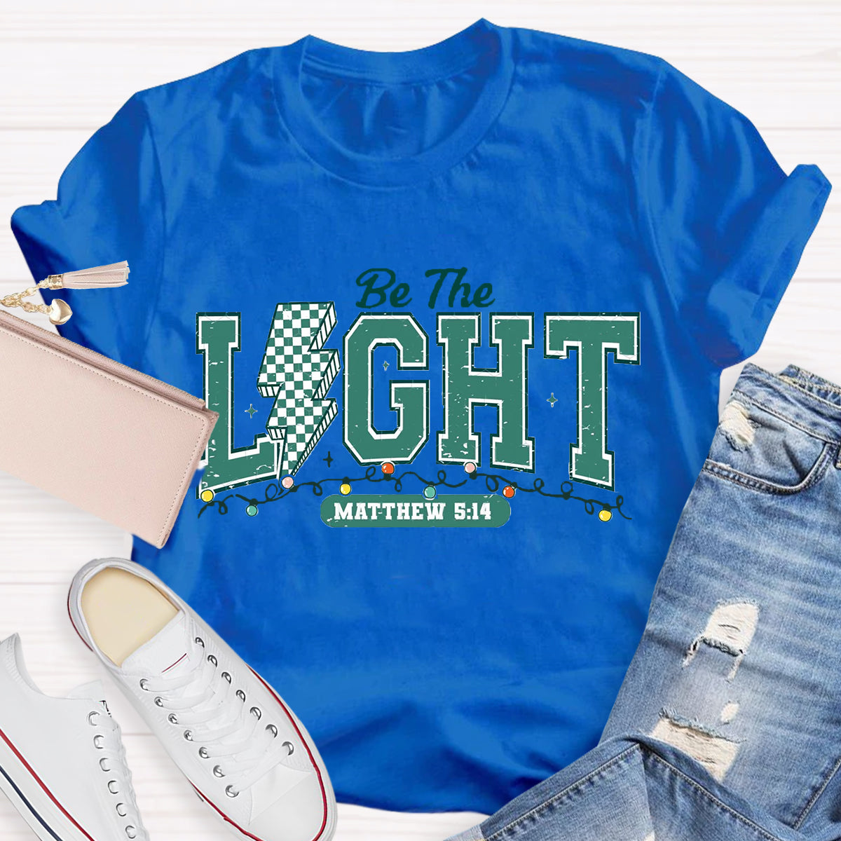 Be The Light Plaid T-Shirt