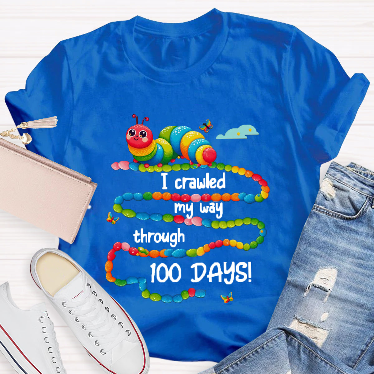 I Crawled My Way Through 100 Days T-Shirt