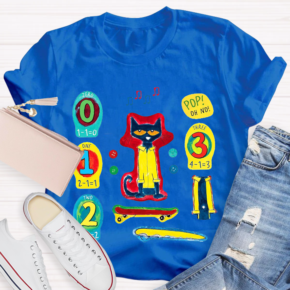 Pet Cat Funny Design Teacher T-Shirt