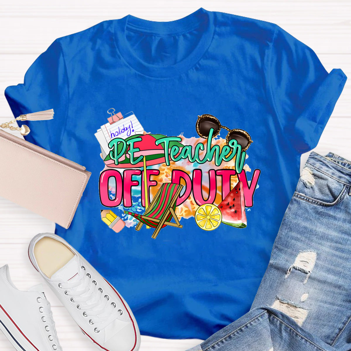 Personalized Subjects Teacher Off Duty T-Shirt