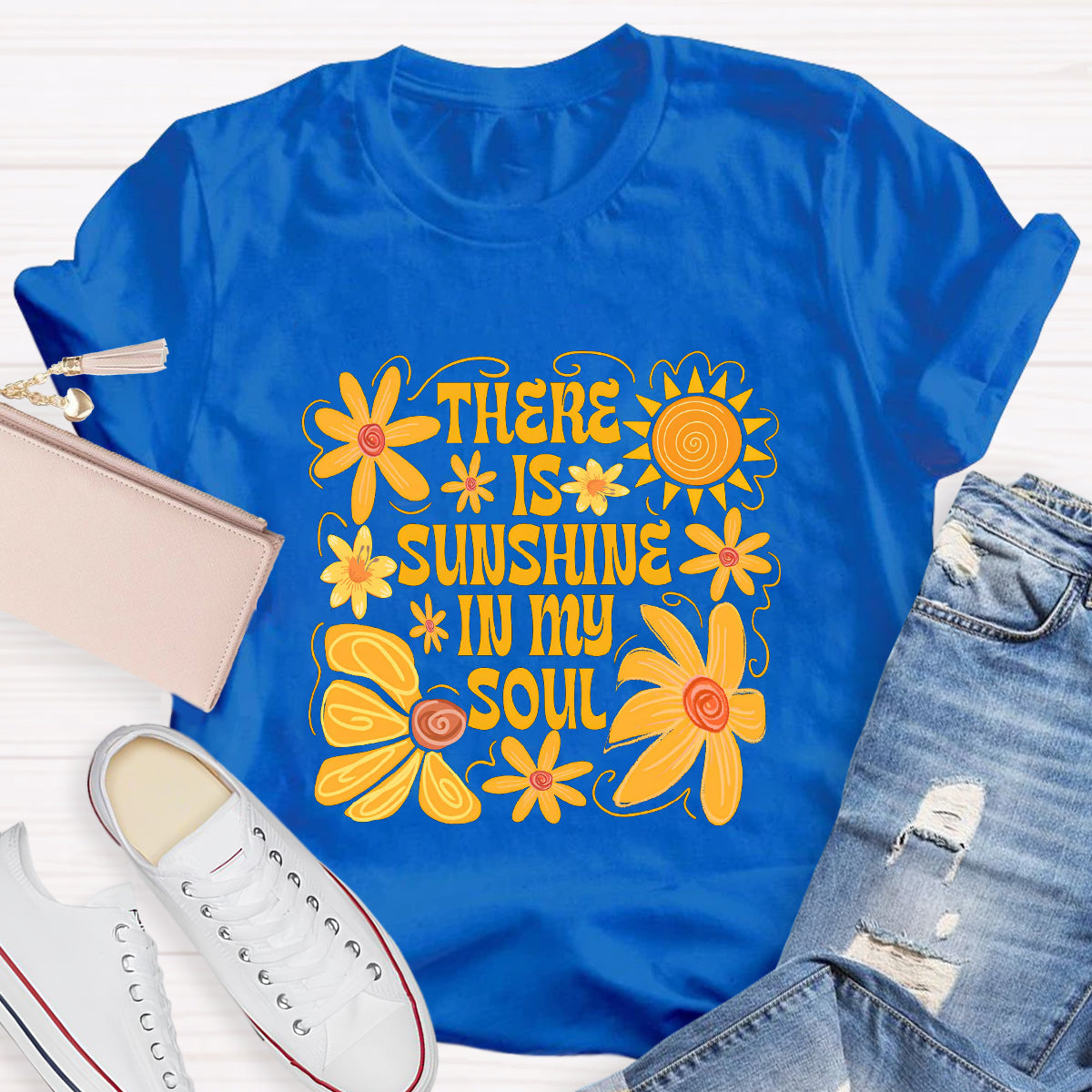 There Is Sunshine In My Soul Floral T-Shirt
