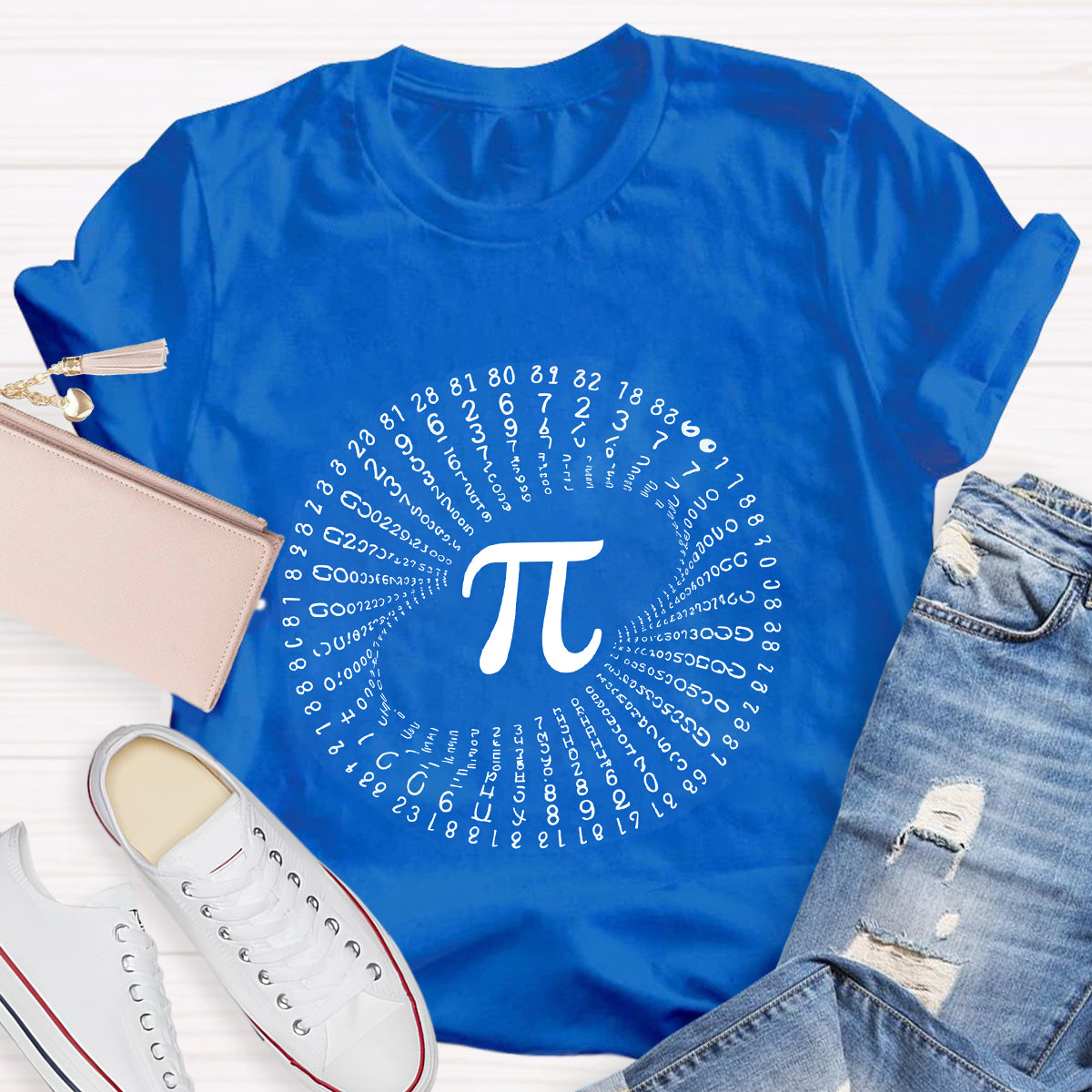 Spiral Pi Math Teacher T-Shirt