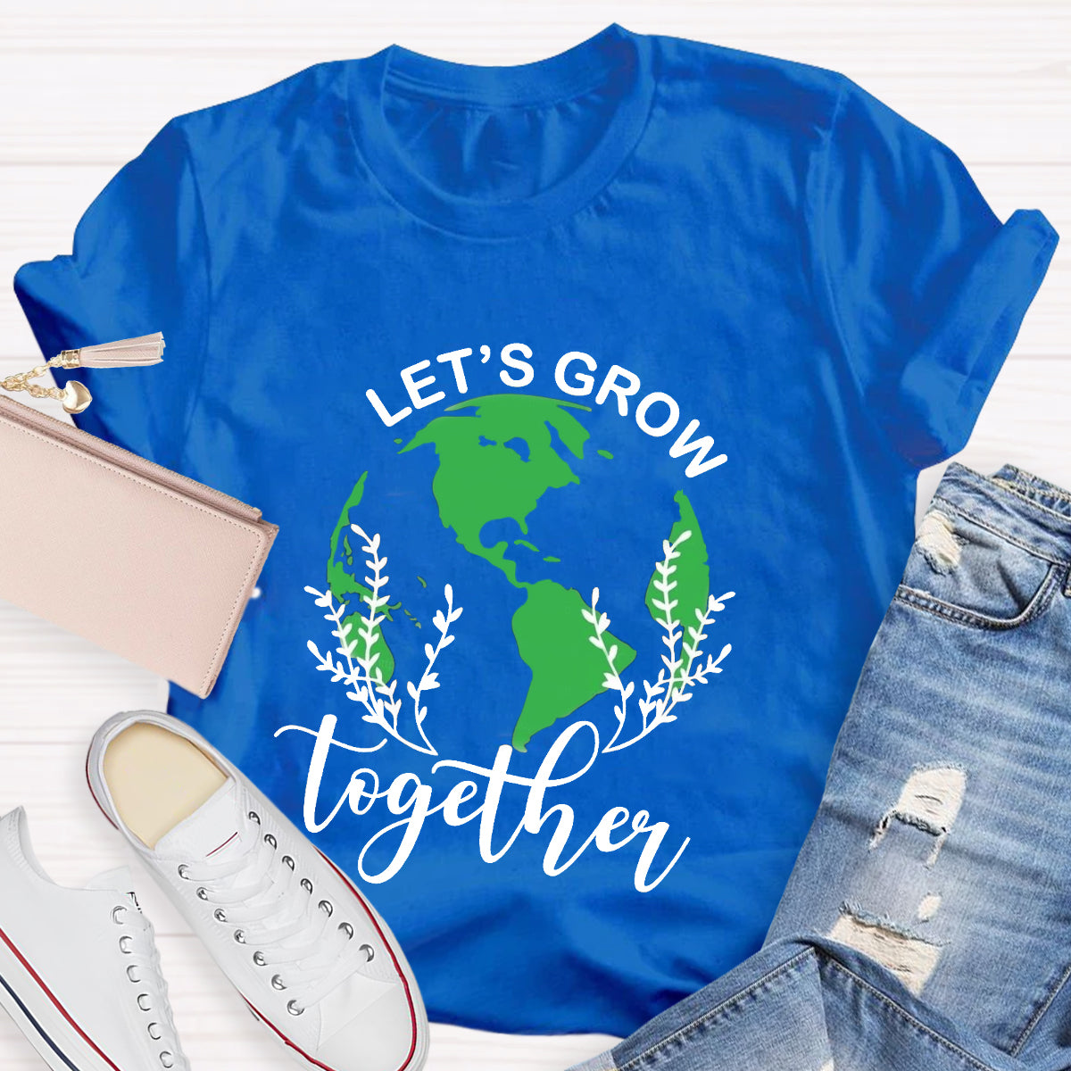 Let's Grow Together Green Earth T-Shirt