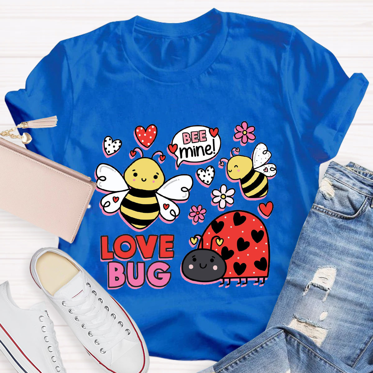 Bee Mine Love Bug Teacher T-Shirt