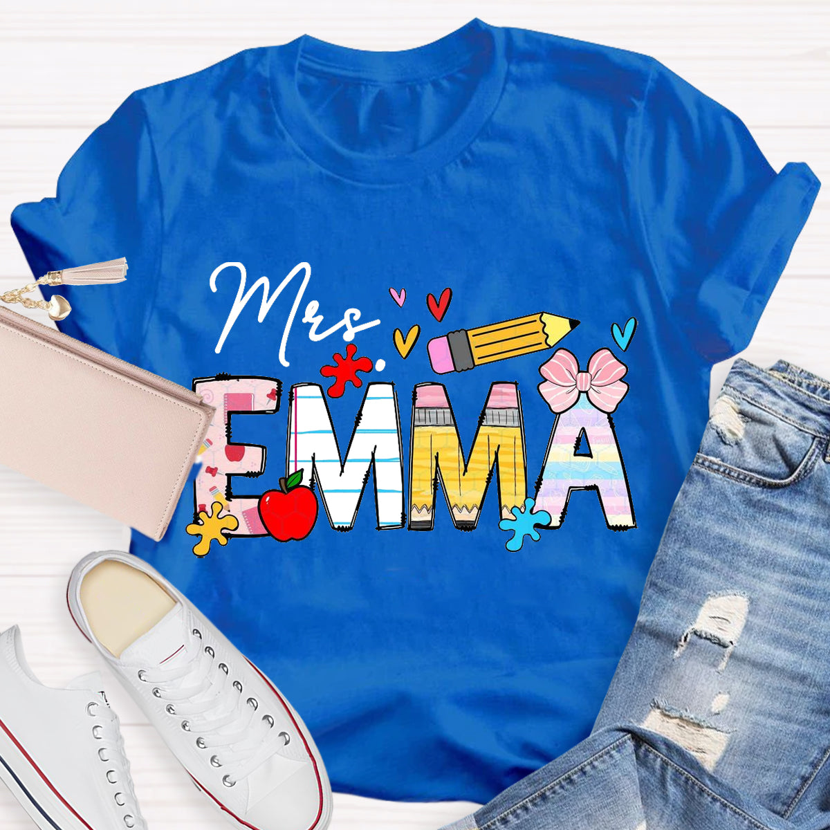 Personalized Your Name Teacher T-Shirt