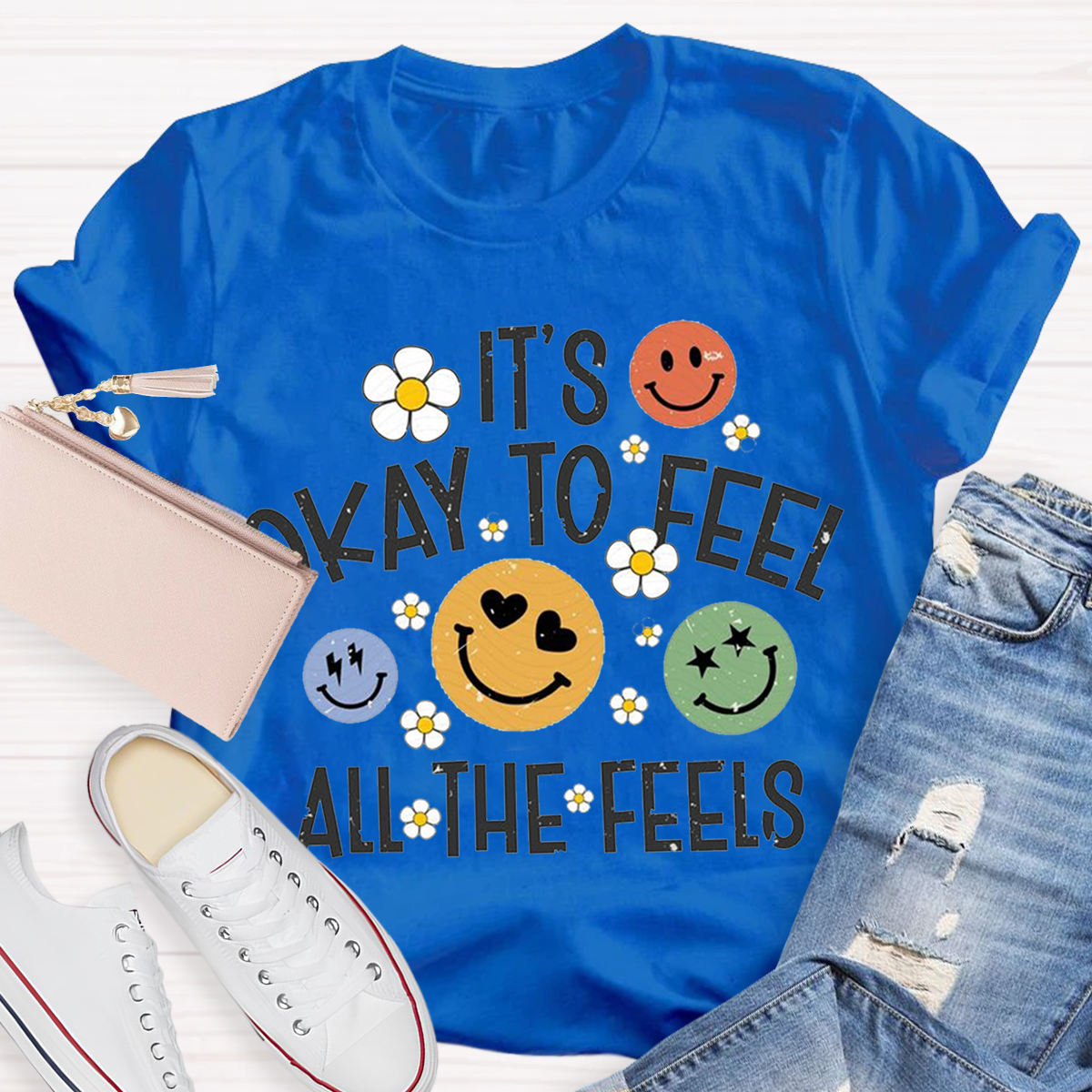 It‘s Ok To Feel All The Feels Cute Teacher T-Shirt