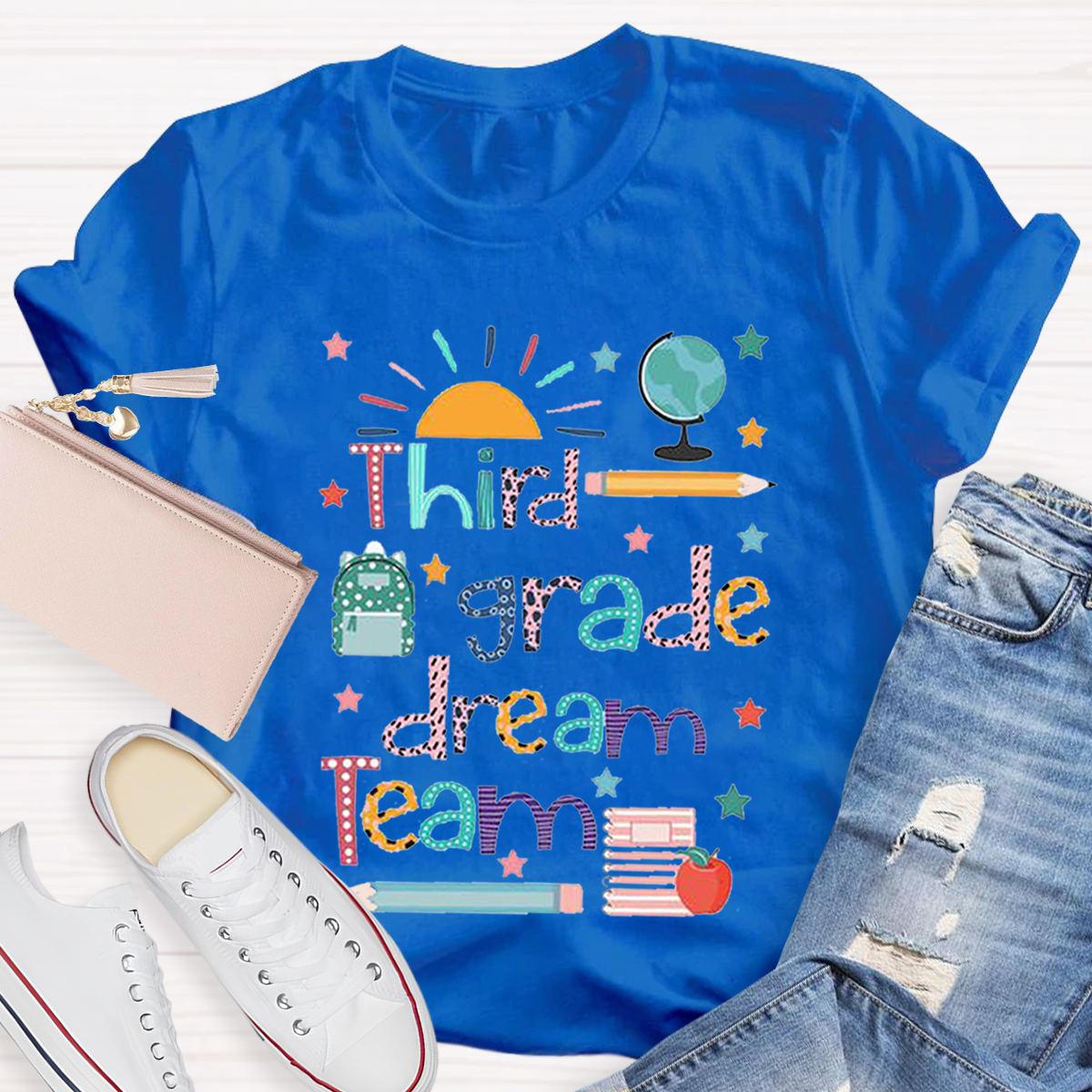 Personalized Grade Dream Team Teacher T-Shirt