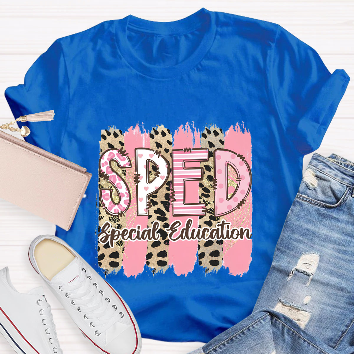 Pink Leopard SPED Special Education T-Shirt