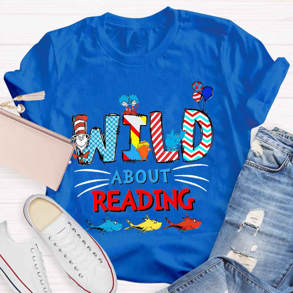 Wild About Reading Teacher T-Shirt