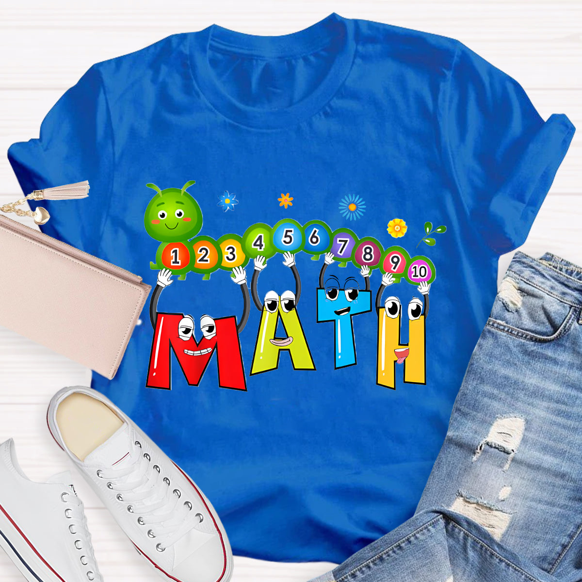 Caterpillar Math Day Number Math Teacher T-Shirt