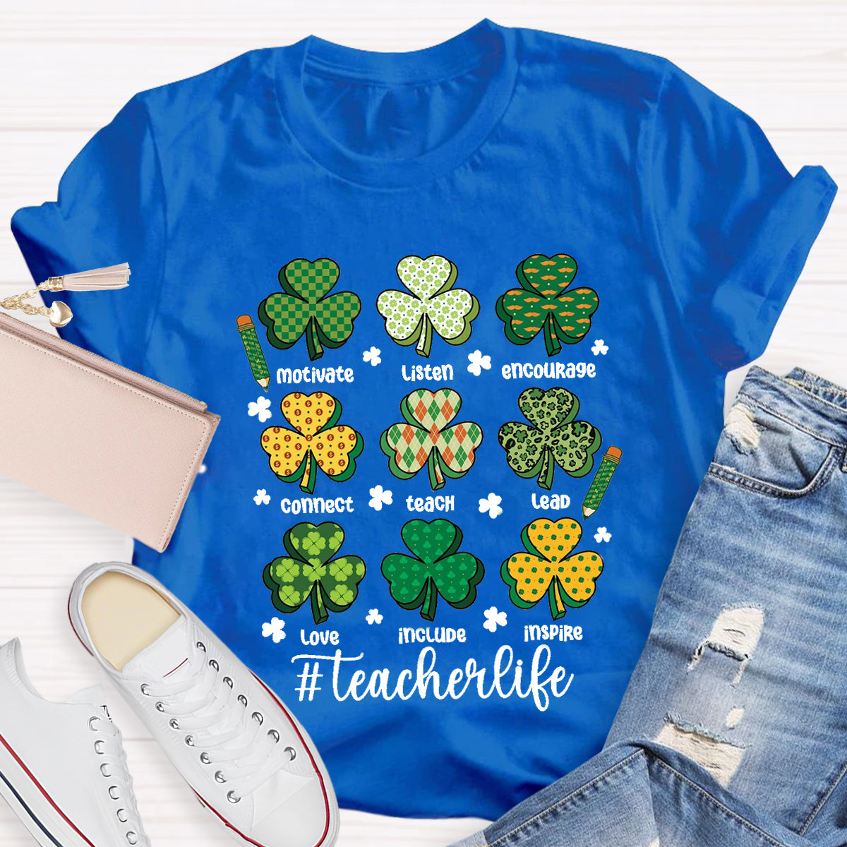 Teacher St Patrick's Day Motivate Listen T-Shirt