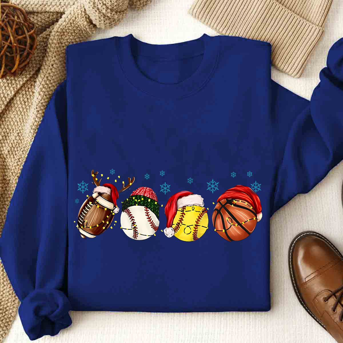 Christmas Sport Balls Sweatshirt