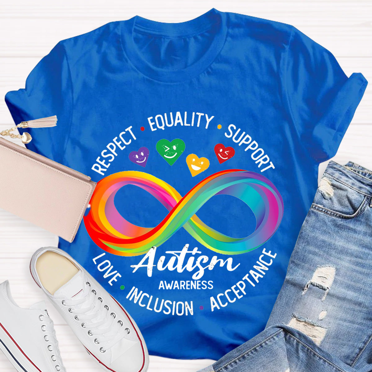 Autism Awareness Colorful Teacher T-Shirt