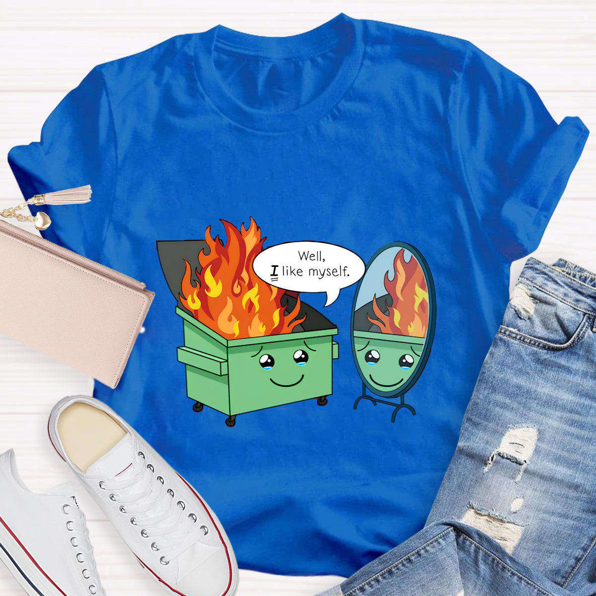 Self Love Funny Dumpster Fire T-Shirt