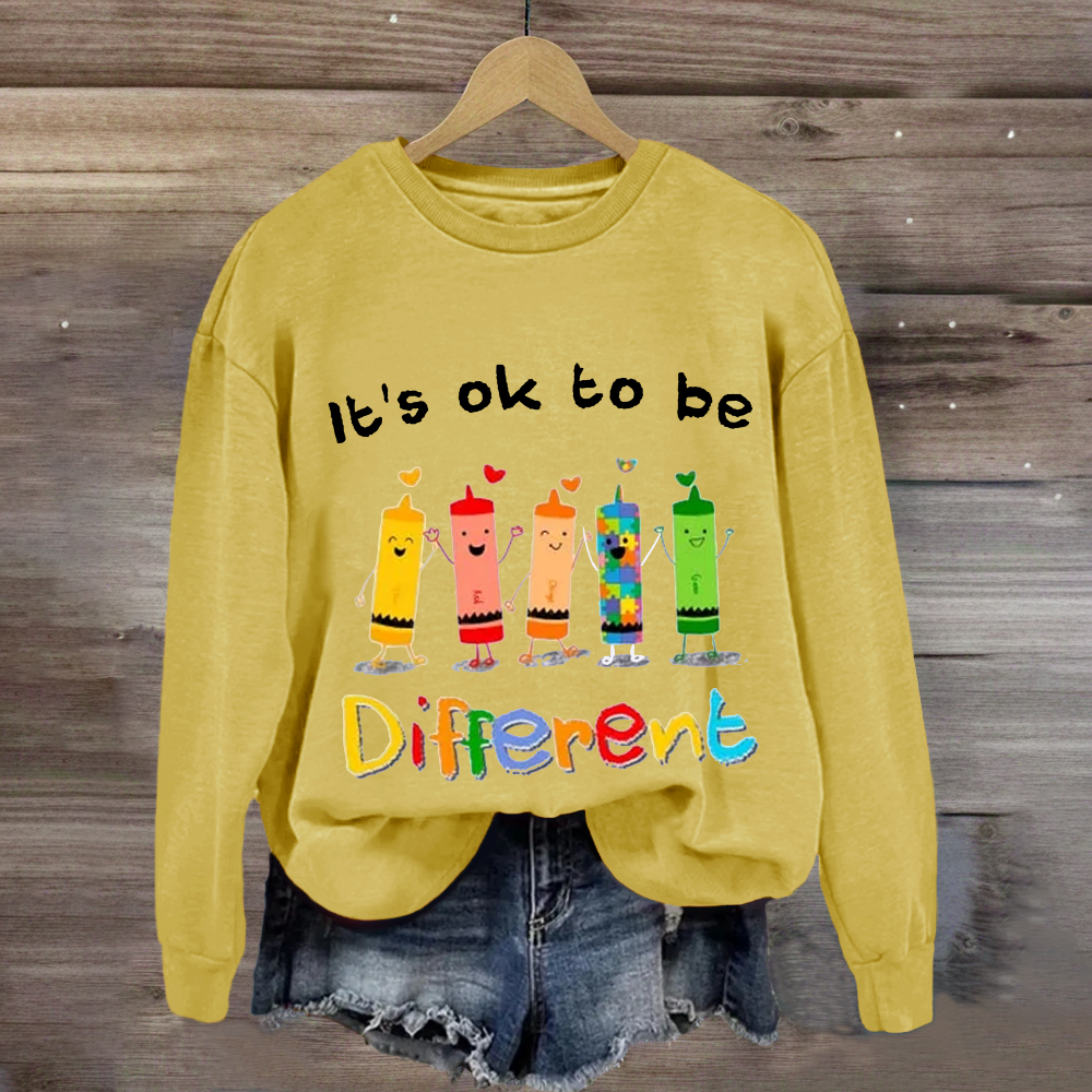 It's Ok To Be Different Teacher Sweatshirt