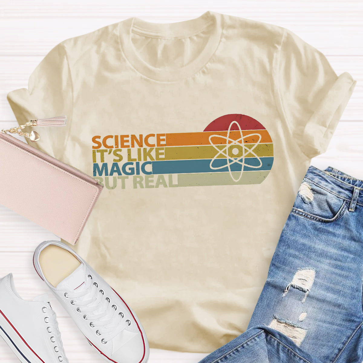 Science Is Like Magic But Real Teacher T-Shirt