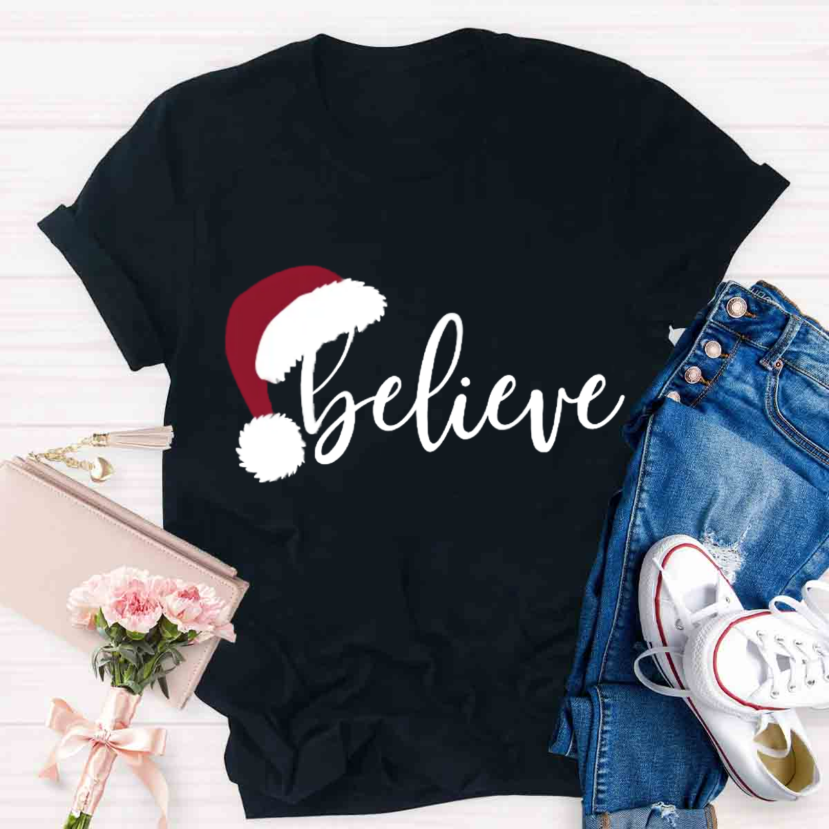 Believe Christmas Teacher T-Shirt