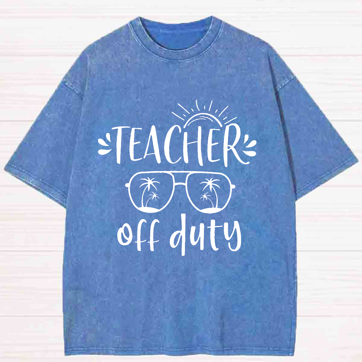Teacher Off Duty Washed T-shirt