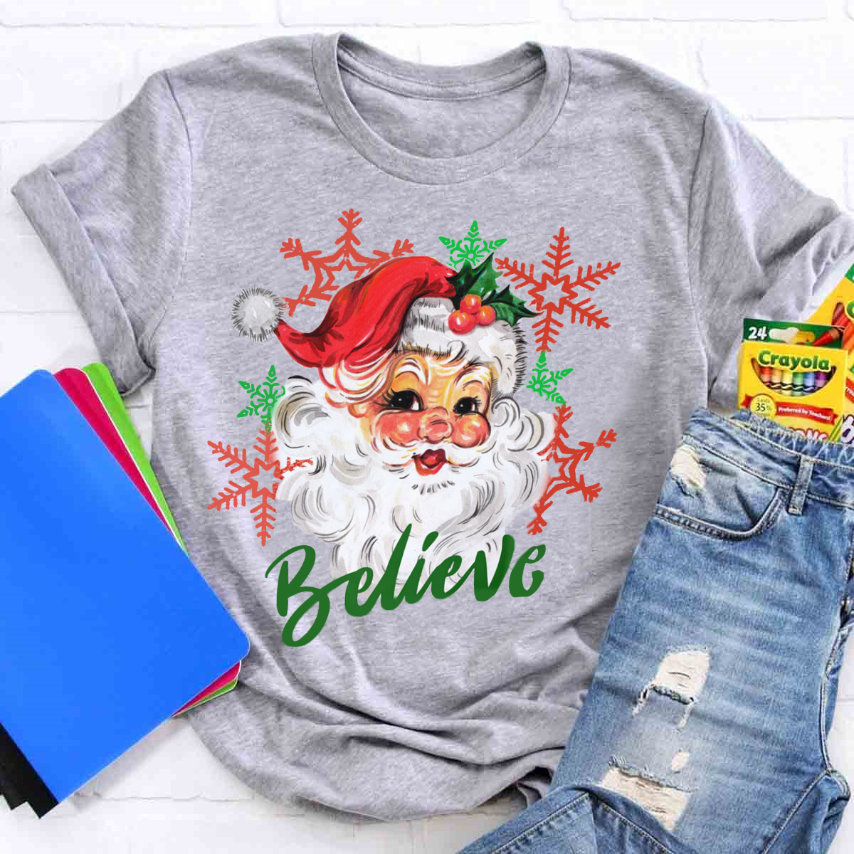 Christmas Santa Believe T-Shirt